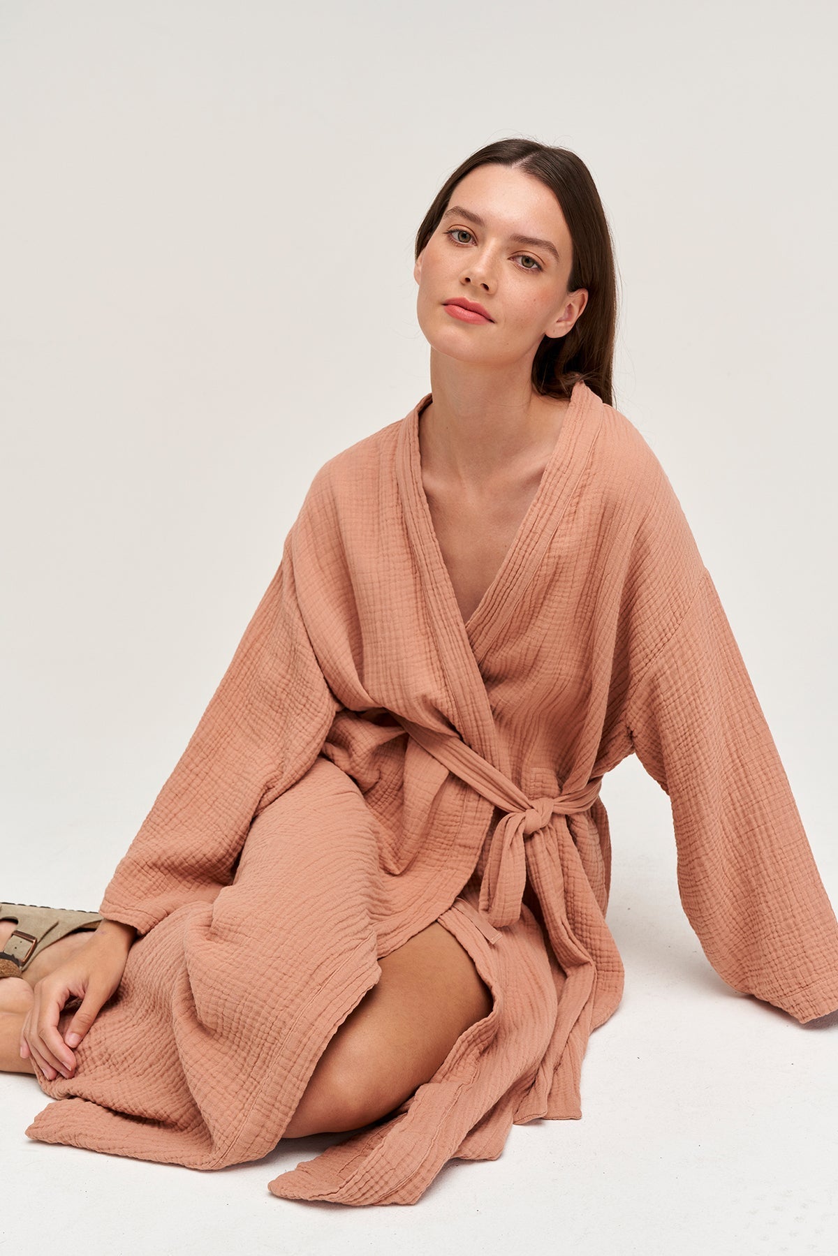 COTTON GAUZE ROBE - Velvet Staging 2.0-26916110074052