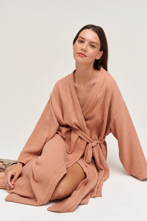 COTTON GAUZE ROBE - Velvet Staging 2.0