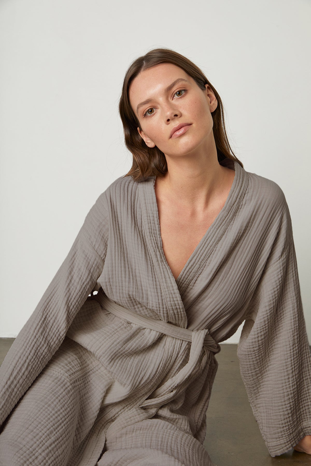 COTTON GAUZE ROBE - Velvet Staging 2.0-26916109451460