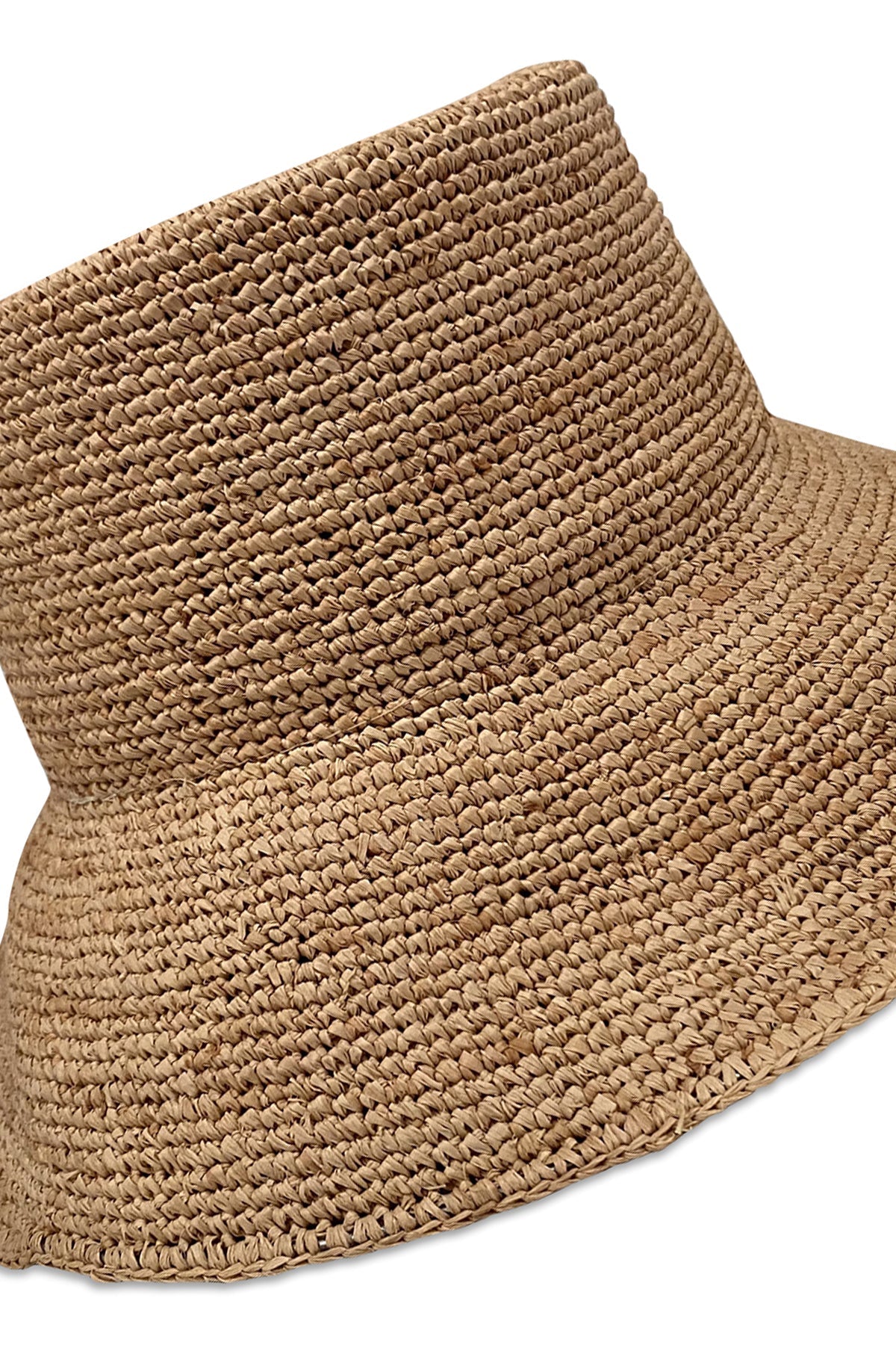 Chic Crochet Bucket Hat in Natural Detail