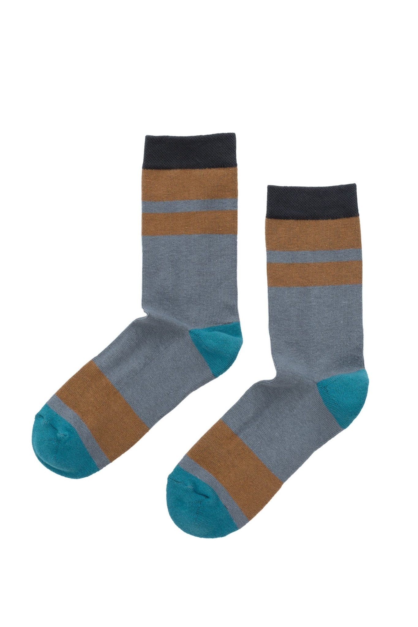 CUSHIONED STRIPED CREW SOCK BY LITTLE RIVER SOCK MILL - Velvet Staging 2.0