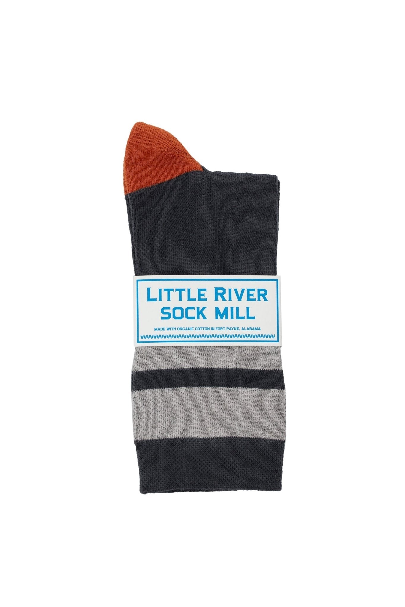 CUSHIONED STRIPED CREW SOCK BY LITTLE RIVER SOCK MILL - Velvet Staging 2.0