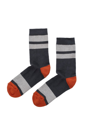 CUSHIONED STRIPED CREW SOCK BY LITTLE RIVER SOCK MILL - Velvet Staging 2.0