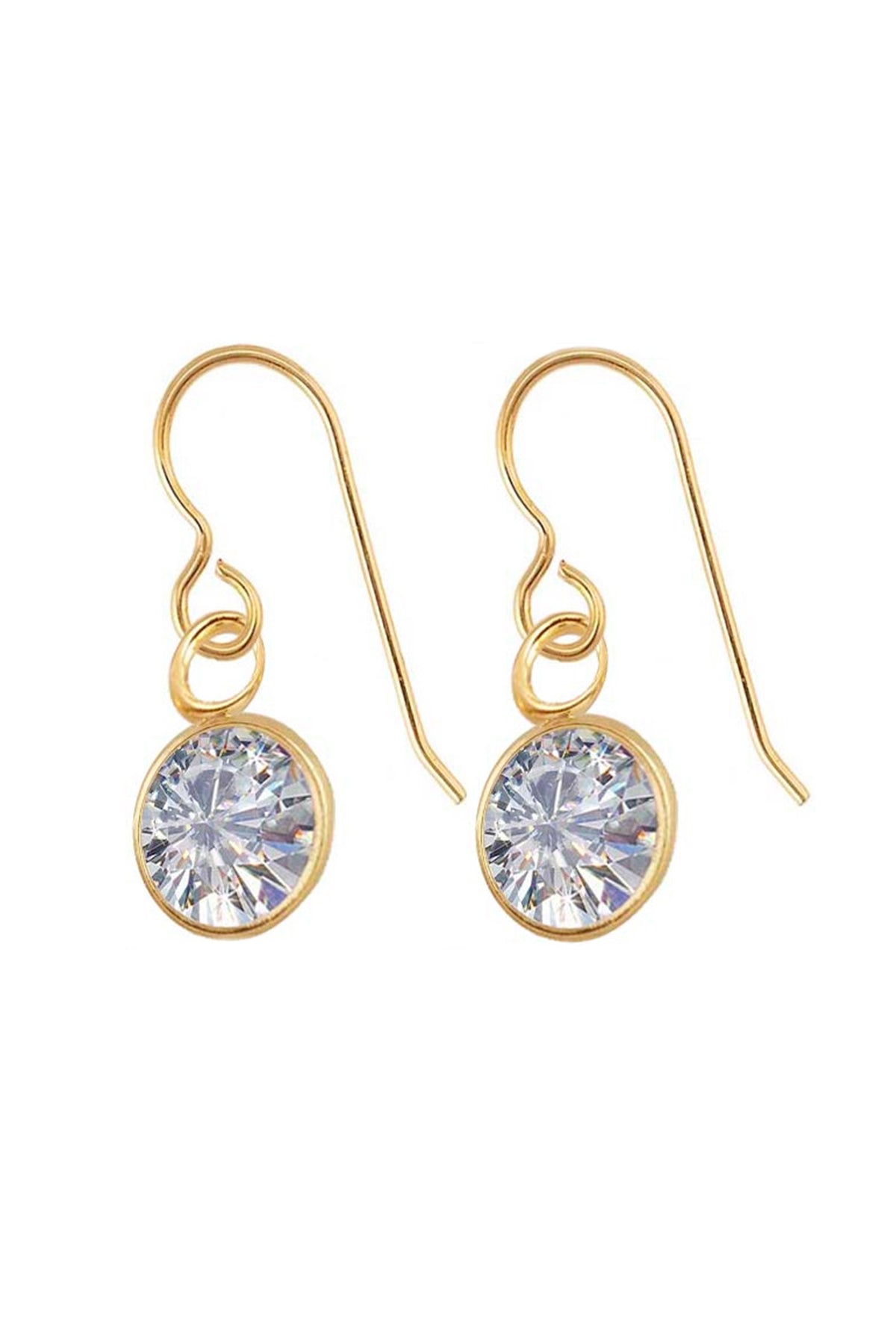 CZ BEZEL DROP EARRINGS BY SLOAN - Velvet Staging 2.0