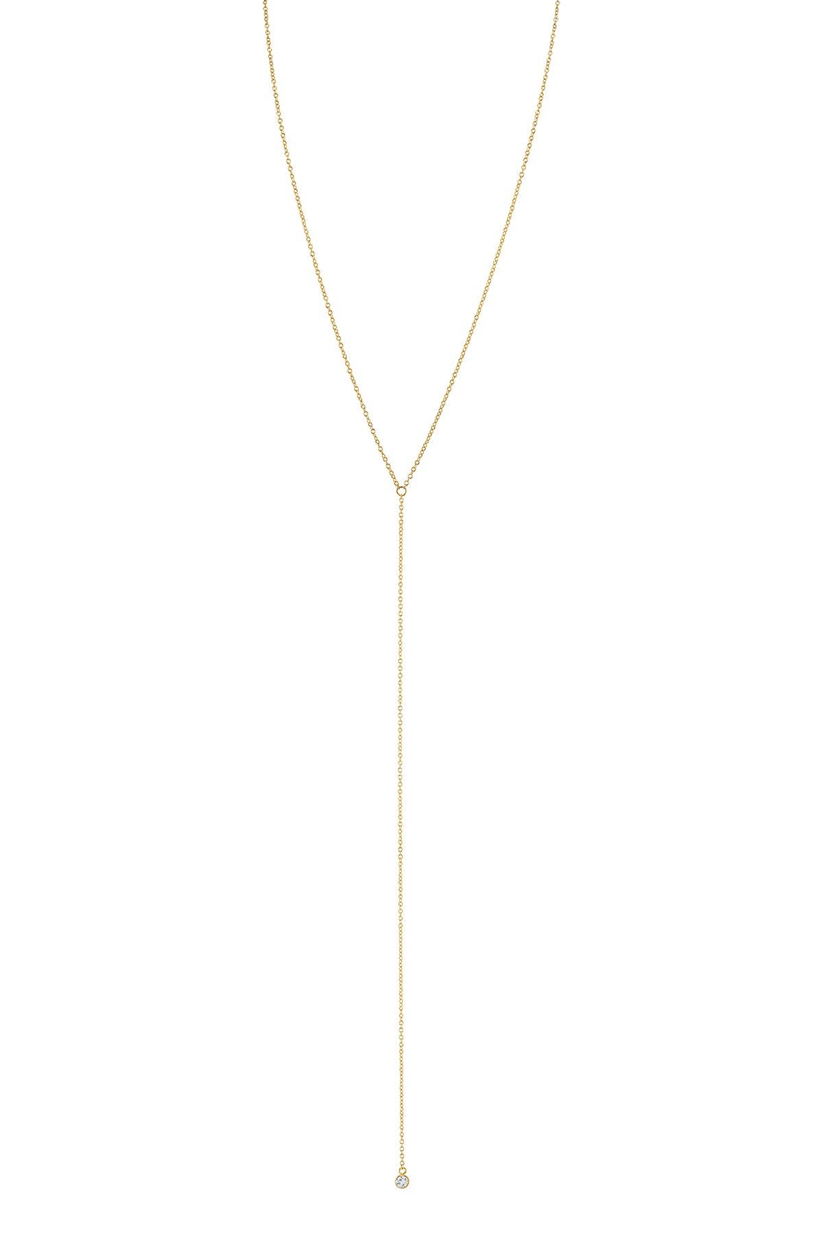 CZ BEZEL LARIAT NECKLACE BY SLOAN - Velvet Staging 2.0