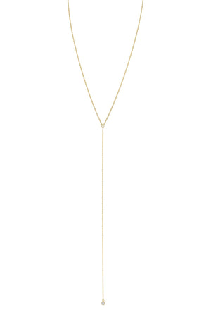 CZ BEZEL LARIAT NECKLACE BY SLOAN - Velvet Staging 2.0