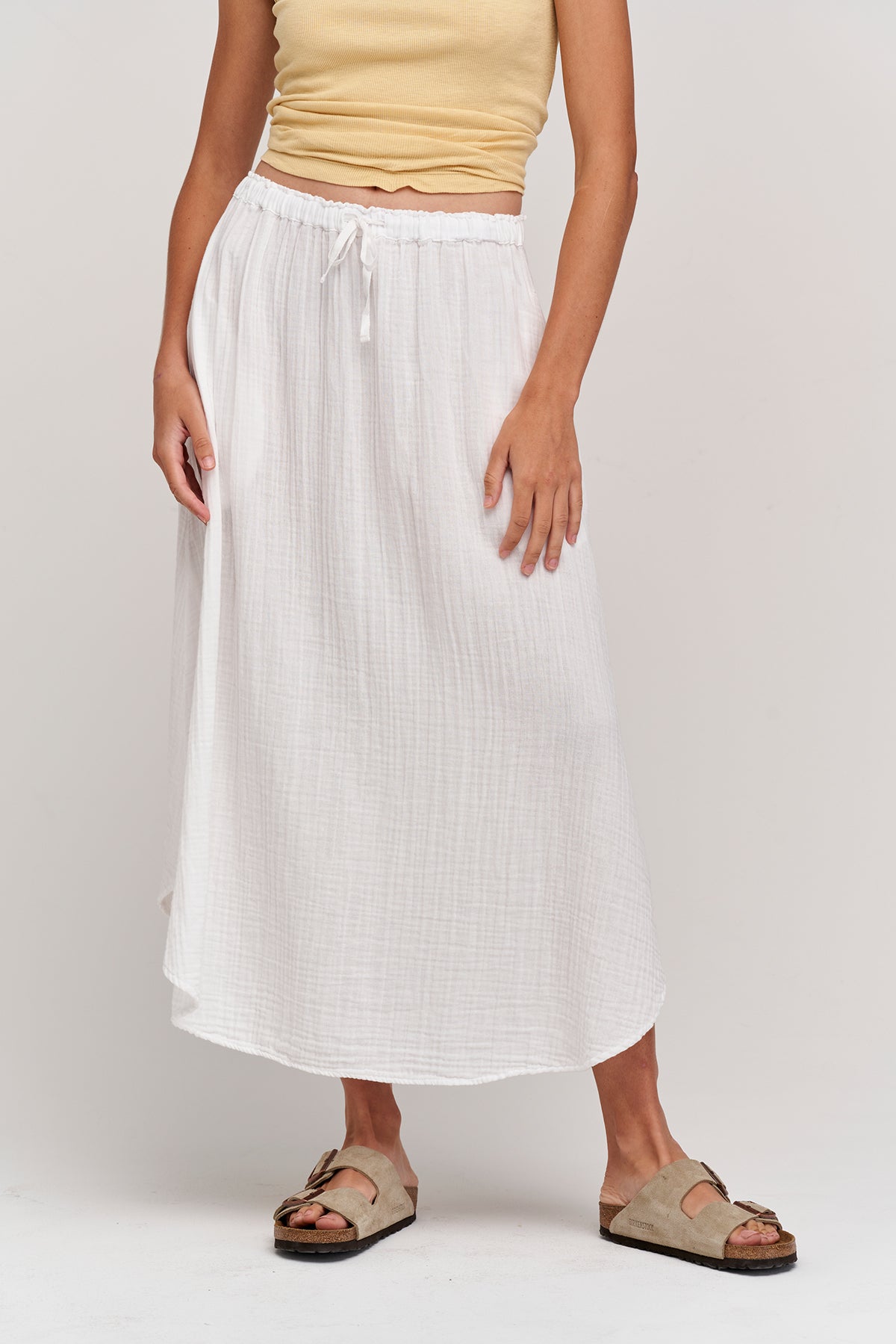 DANA COTTON GAUZE MIDI SKIRT - Velvet Staging 2.0-26916111974596