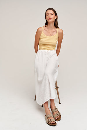 DANA COTTON GAUZE MIDI SKIRT - Velvet Staging 2.0