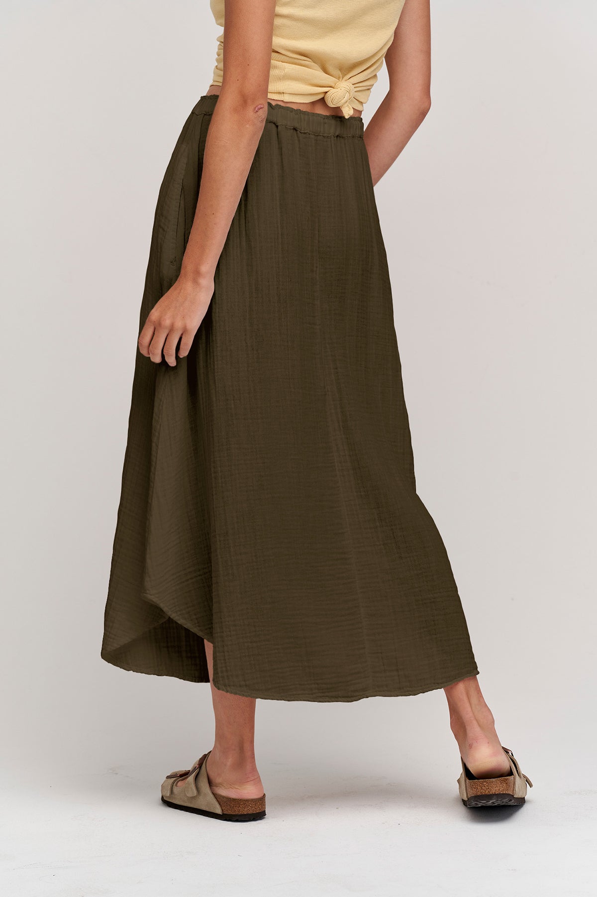 DANA COTTON GAUZE MIDI SKIRT - Velvet Staging 2.0-26916112138436