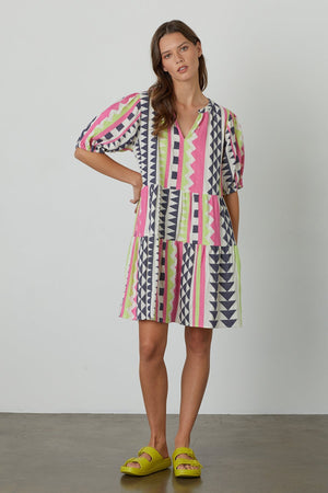 DANICA NEON JACQUARD DRESS - Velvet Staging 2.0