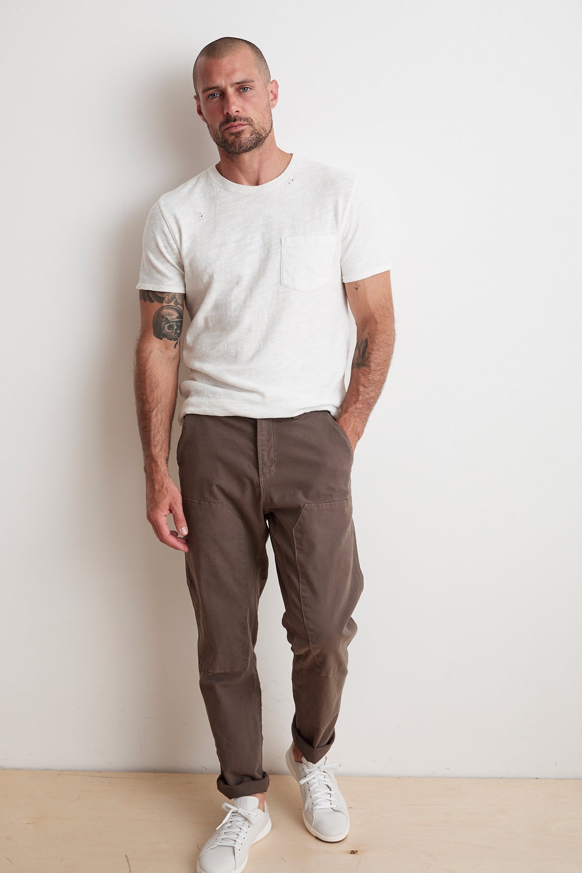 DAVY DISTRESSED SLUB TEE - Velvet Staging 2.0-26916112564420