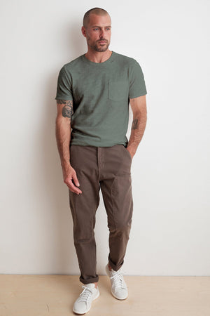 DAVY DISTRESSED SLUB TEE - Velvet Staging 2.0