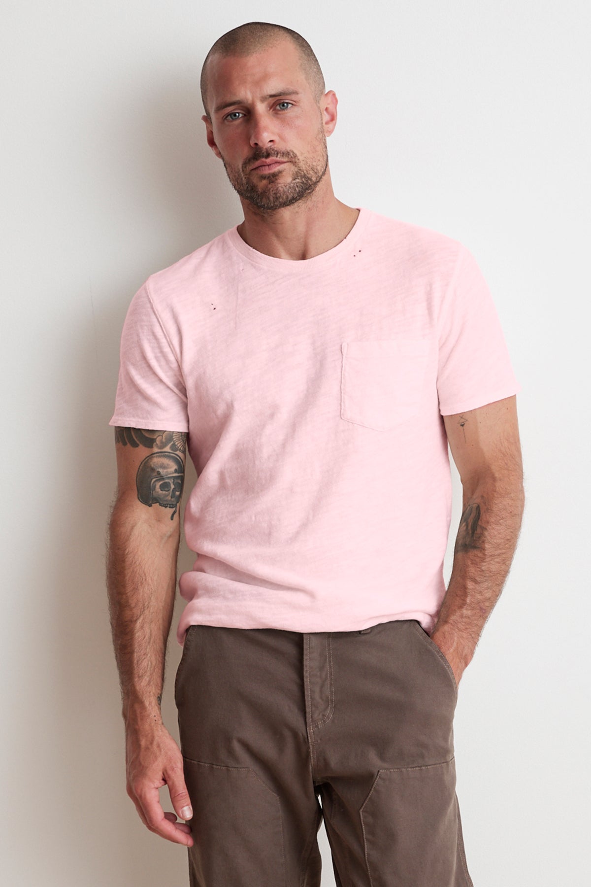 DAVY DISTRESSED SLUB TEE - Velvet Staging 2.0-26916112302276