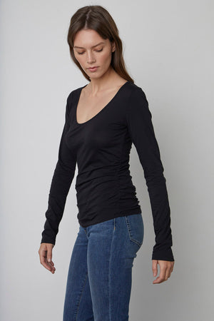 DENISE SCOOP NECK TEE - Velvet Staging 2.0