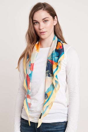 DIAMOND SHAPE SILK SCARF - Velvet Staging 2.0