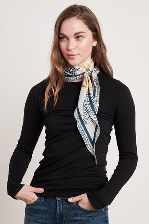 DIAMOND SHAPE SILK SCARF - Velvet Staging 2.0