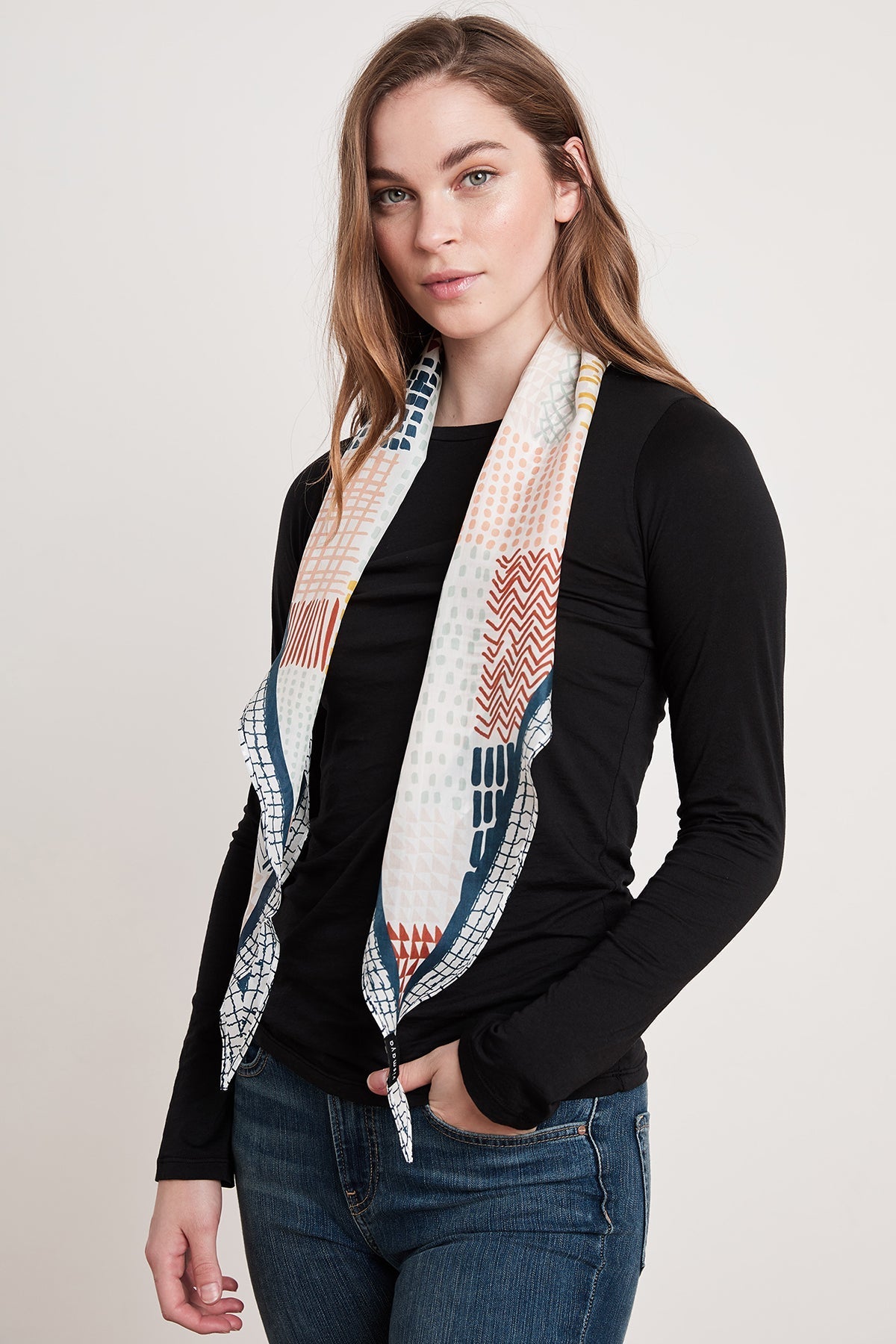 DIAMOND SHAPE SILK SCARF - Velvet Staging 2.0-26916119478468