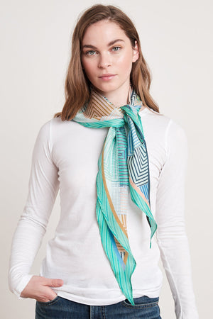 DIAMOND SHAPE SILK SCARF - Velvet Staging 2.0