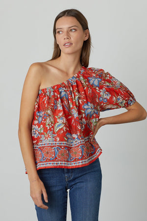 DIANA ONE SHOULDER PRINTED TOP - Velvet Staging 2.0