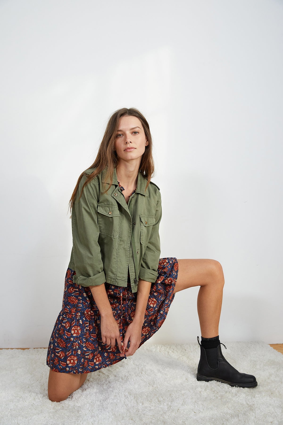 DIXIE CROPPED ARMY JACKET - Velvet Staging 2.0-26916117086404