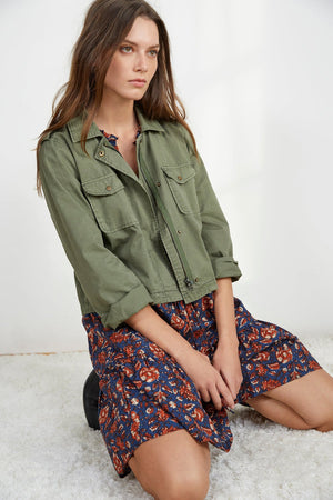 DIXIE CROPPED ARMY JACKET - Velvet Staging 2.0
