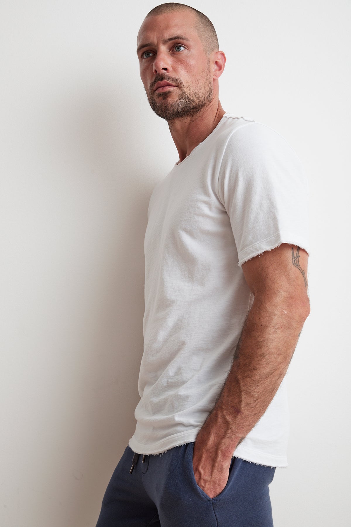 DOM MICRO TERRY CREW TEE - Velvet Staging 2.0