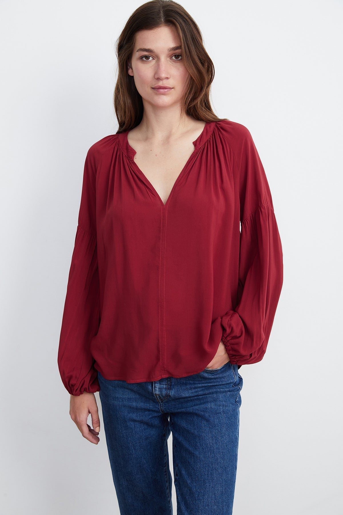 ELAINE PEASANT TOP - Velvet Staging 2.0-26916123803844