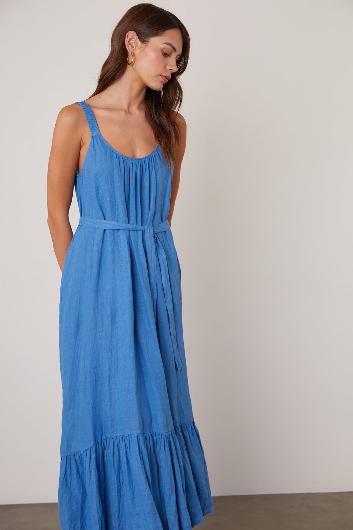 ELARA LINEN TANK DRESS - Velvet Staging 2.0