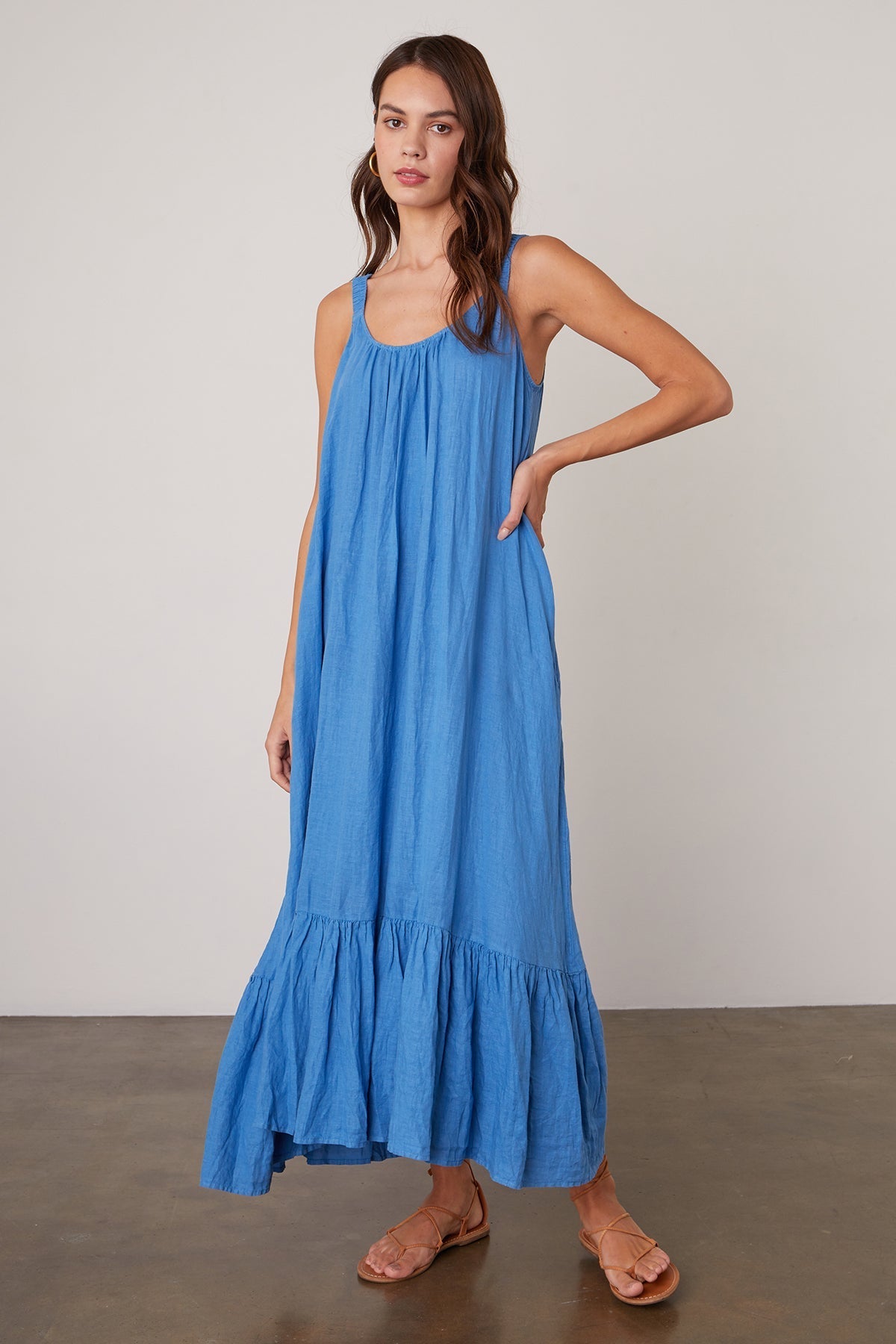 ELARA LINEN TANK DRESS - Velvet Staging 2.0