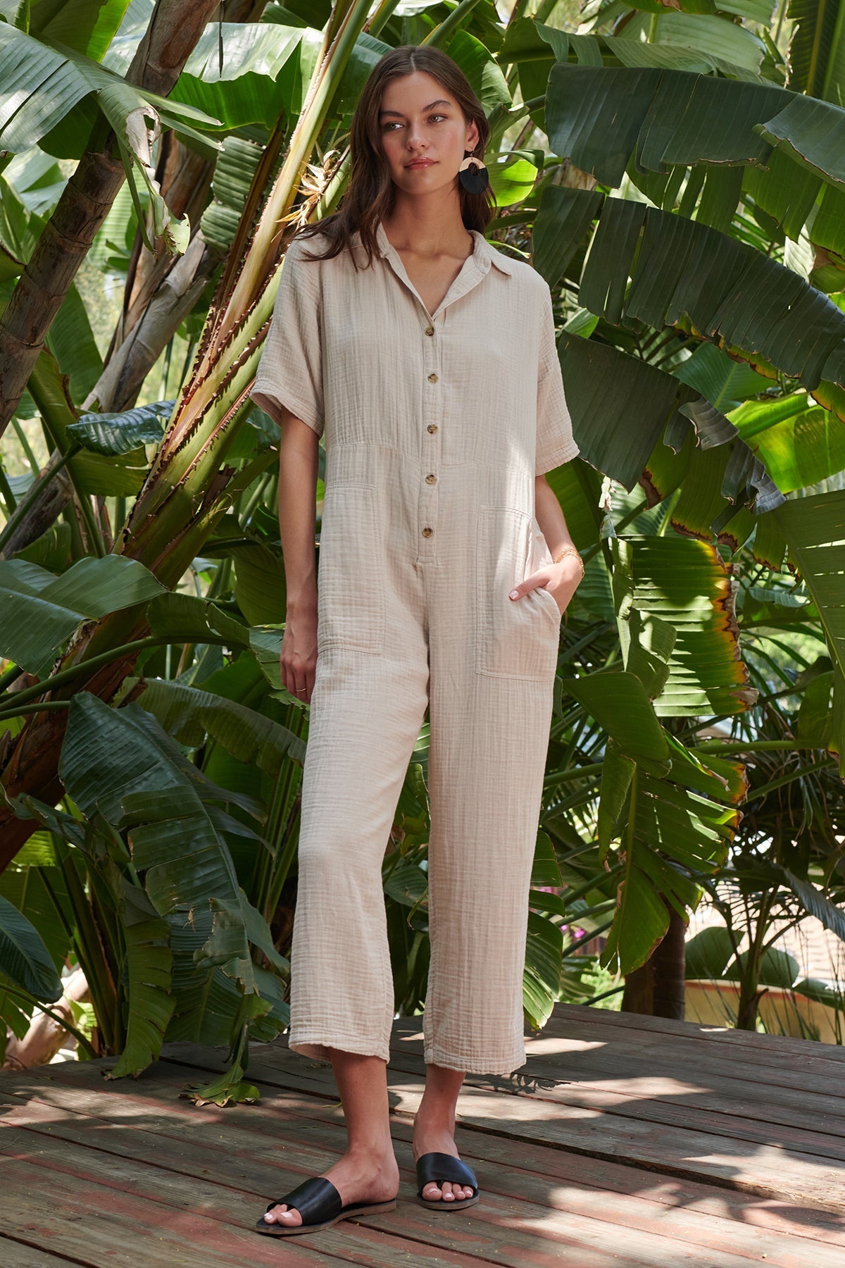 ELIA COTTON GAUZE JUMPSUIT - Velvet Staging 2.0