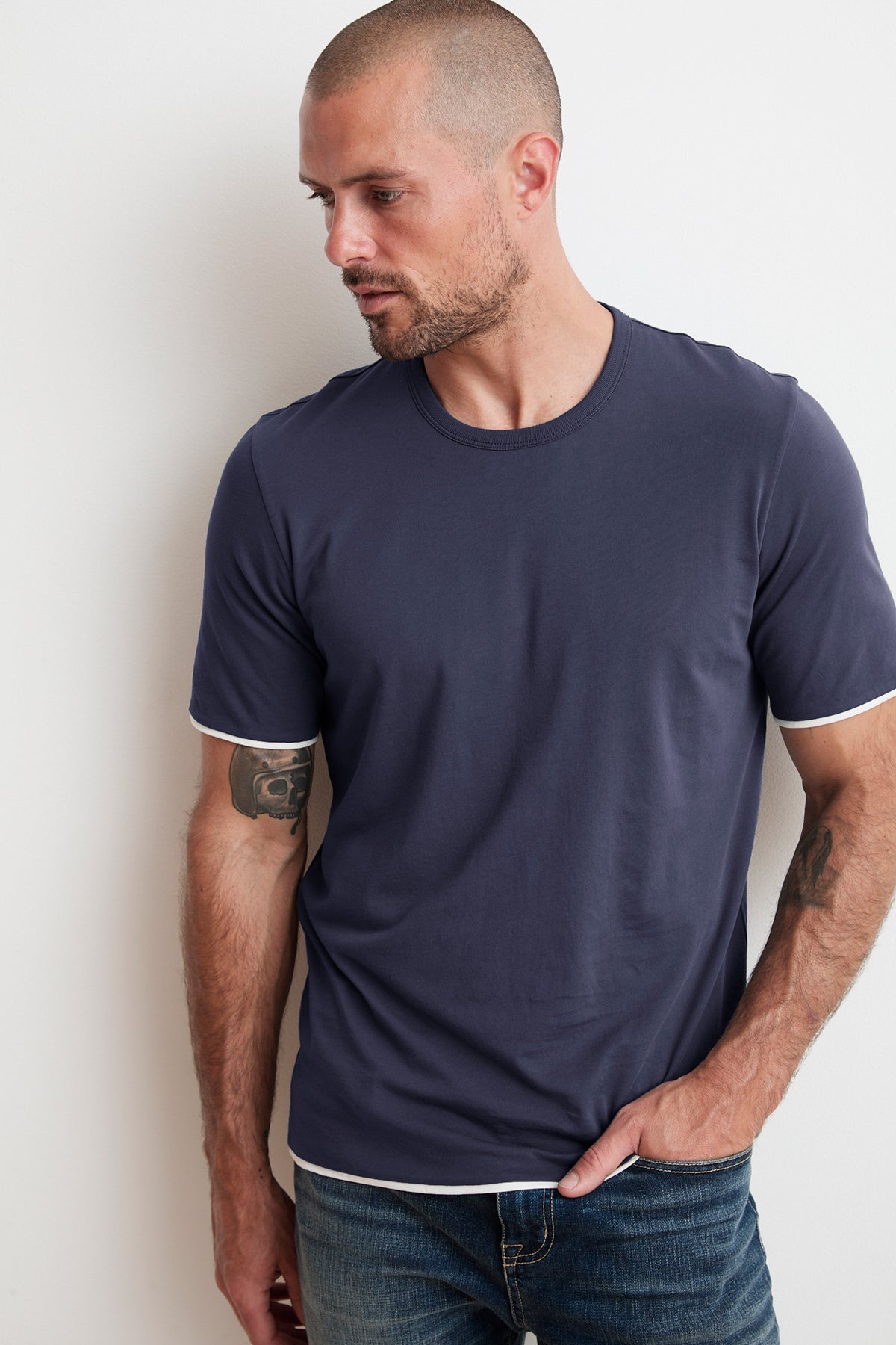 ELIJAH REVERSIBLE DOUBLE LAYER TEE - Velvet Staging 2.0