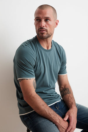 ELIJAH REVERSIBLE DOUBLE LAYER TEE - Velvet Staging 2.0