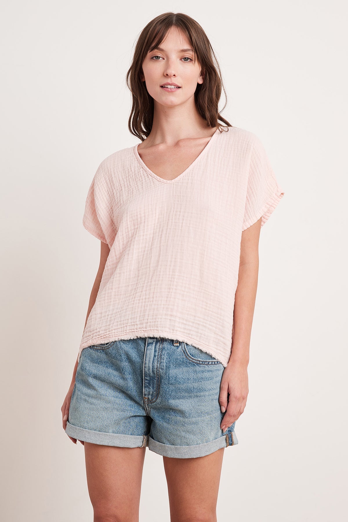 ELSA COTTON GAUZE TOP - Velvet Staging 2.0-26916127441092