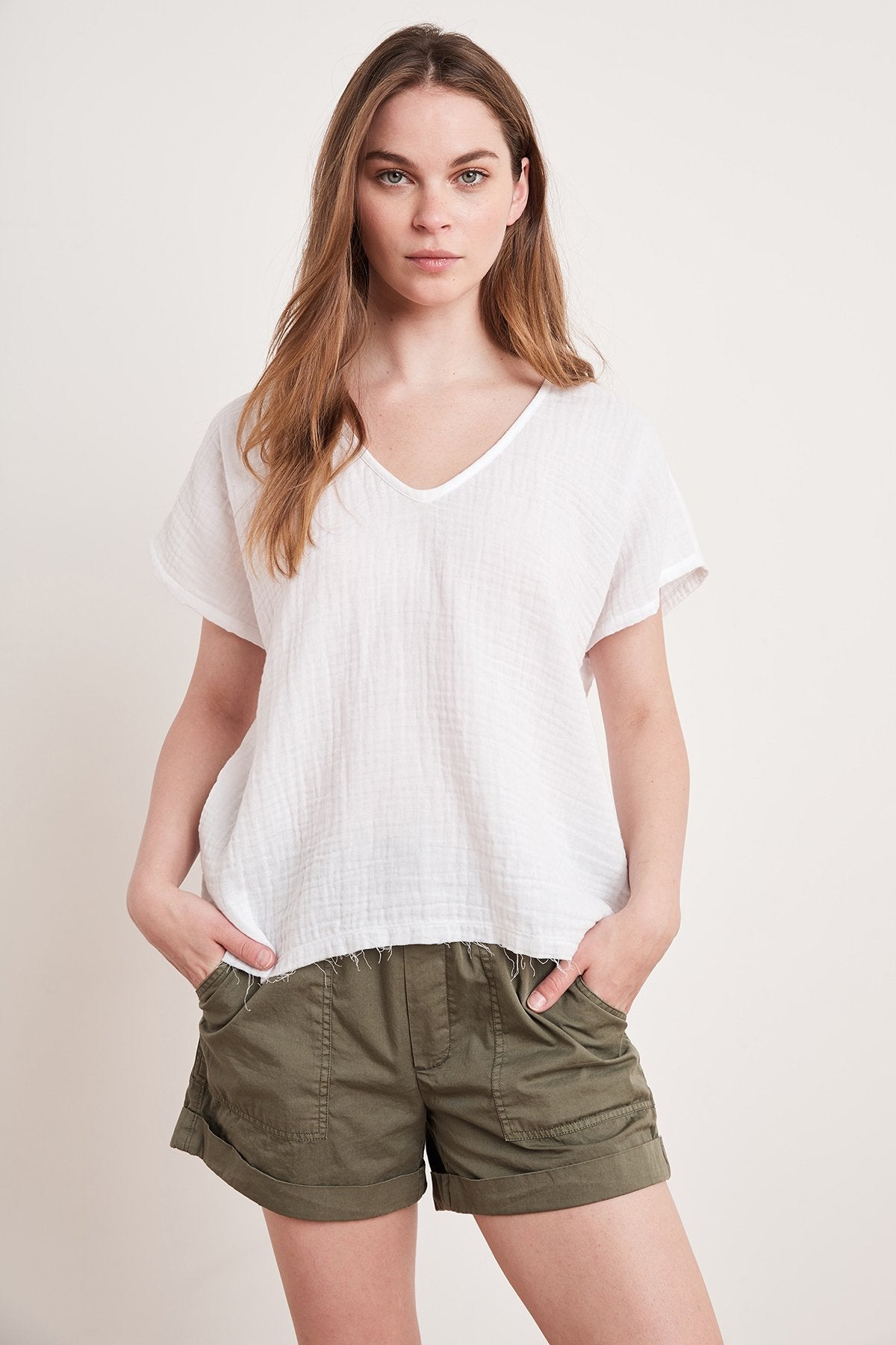 ELSA COTTON GAUZE TOP - Velvet Staging 2.0-26916127408324