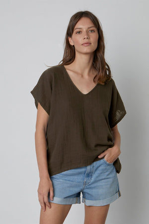 ELSA COTTON GAUZE TOP - Velvet Staging 2.0