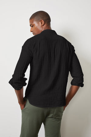 ELTON COTTON WOVEN BUTTON-UP SHIRT - Velvet Staging 2.0