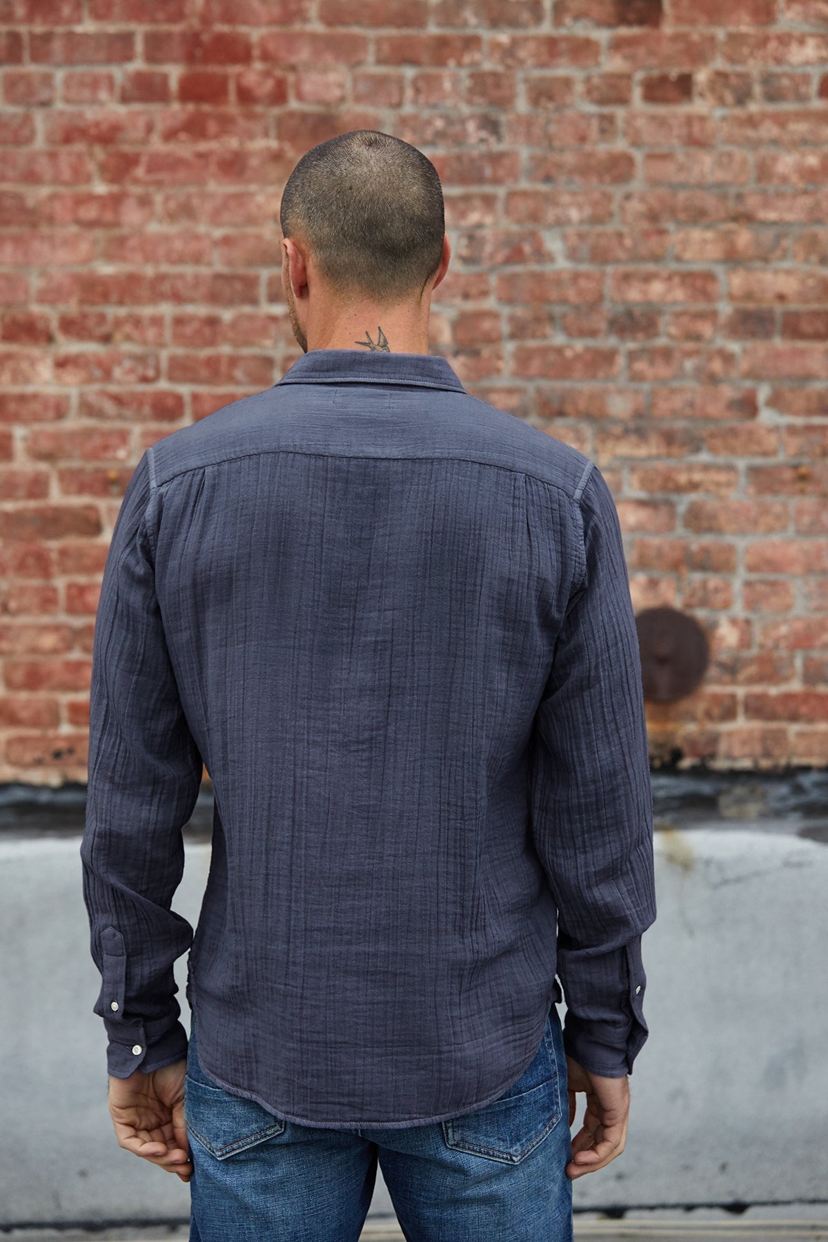 ELTON COTTON WOVEN BUTTON-UP SHIRT - Velvet Staging 2.0