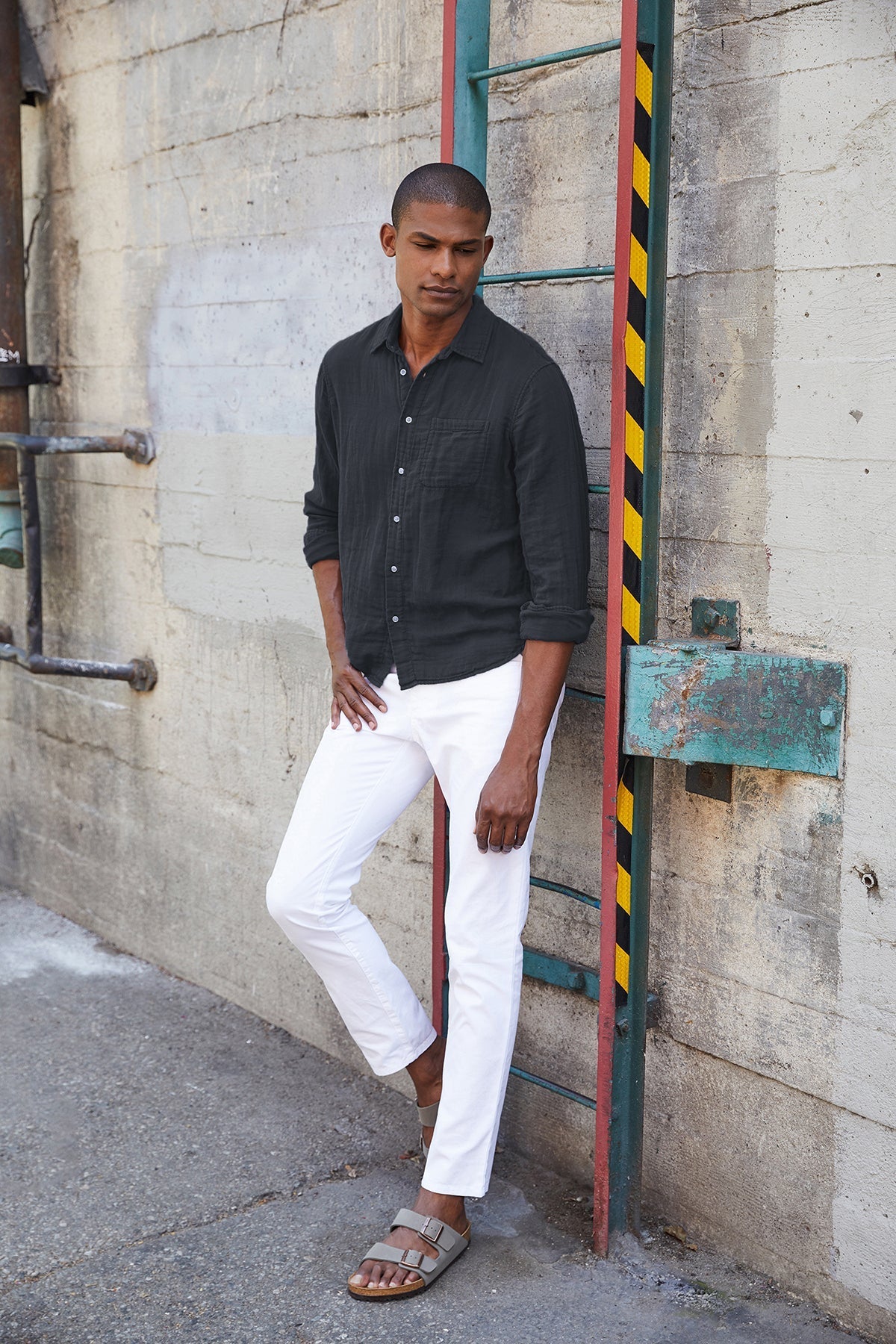 ELTON COTTON WOVEN BUTTON-UP SHIRT - Velvet Staging 2.0-26916134748356