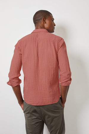 ELTON COTTON WOVEN BUTTON-UP SHIRT - Velvet Staging 2.0