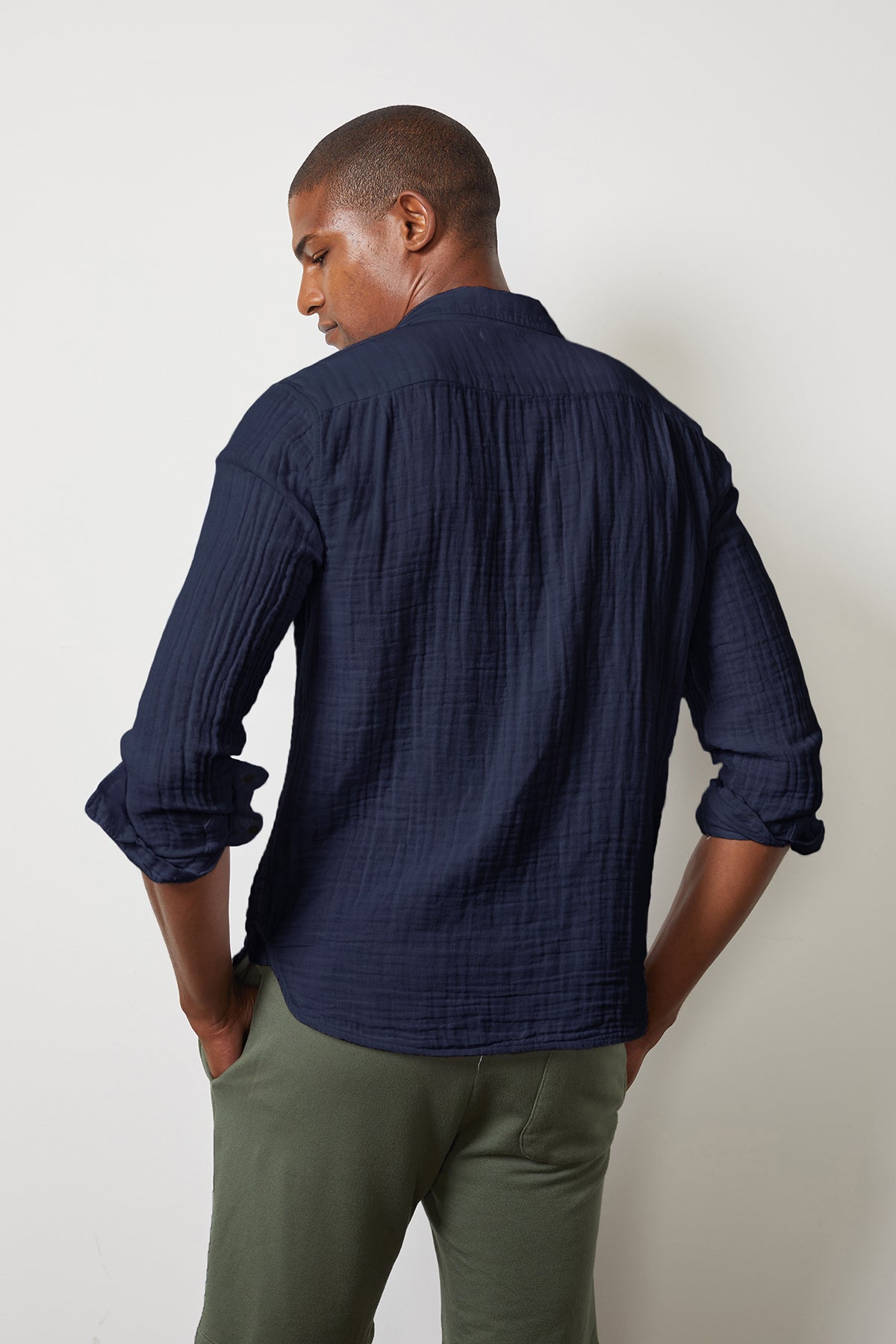 ELTON COTTON WOVEN BUTTON-UP SHIRT - Velvet Staging 2.0