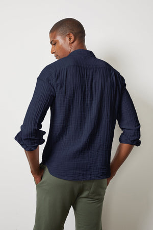 ELTON COTTON WOVEN BUTTON-UP SHIRT - Velvet Staging 2.0