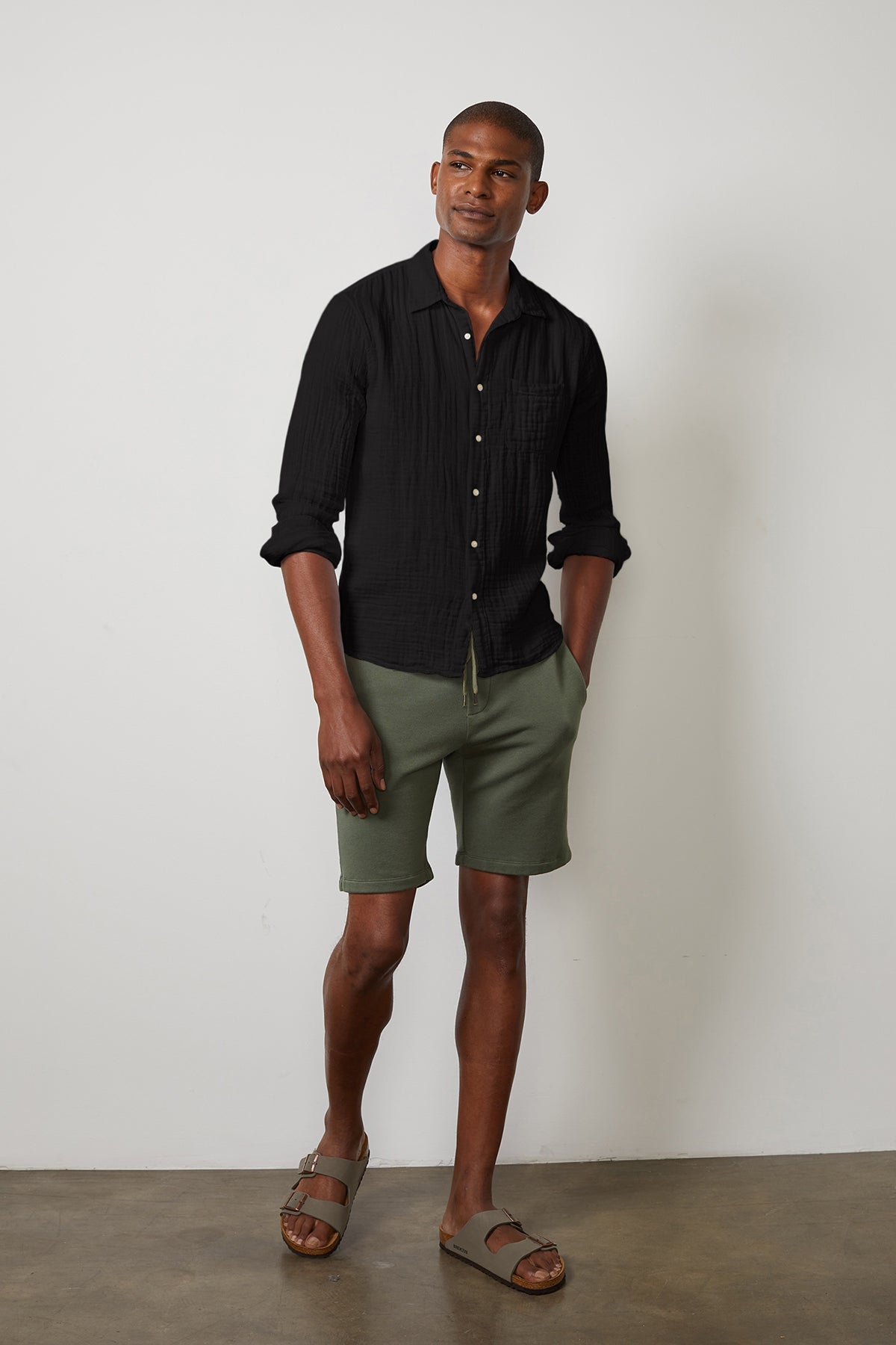 ELTON COTTON WOVEN BUTTON-UP SHIRT - Velvet Staging 2.0-26916128915652
