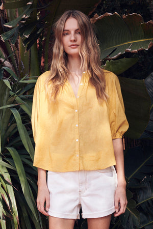 EMBERLY BUTTON-UP BLOUSE - Velvet Staging 2.0
