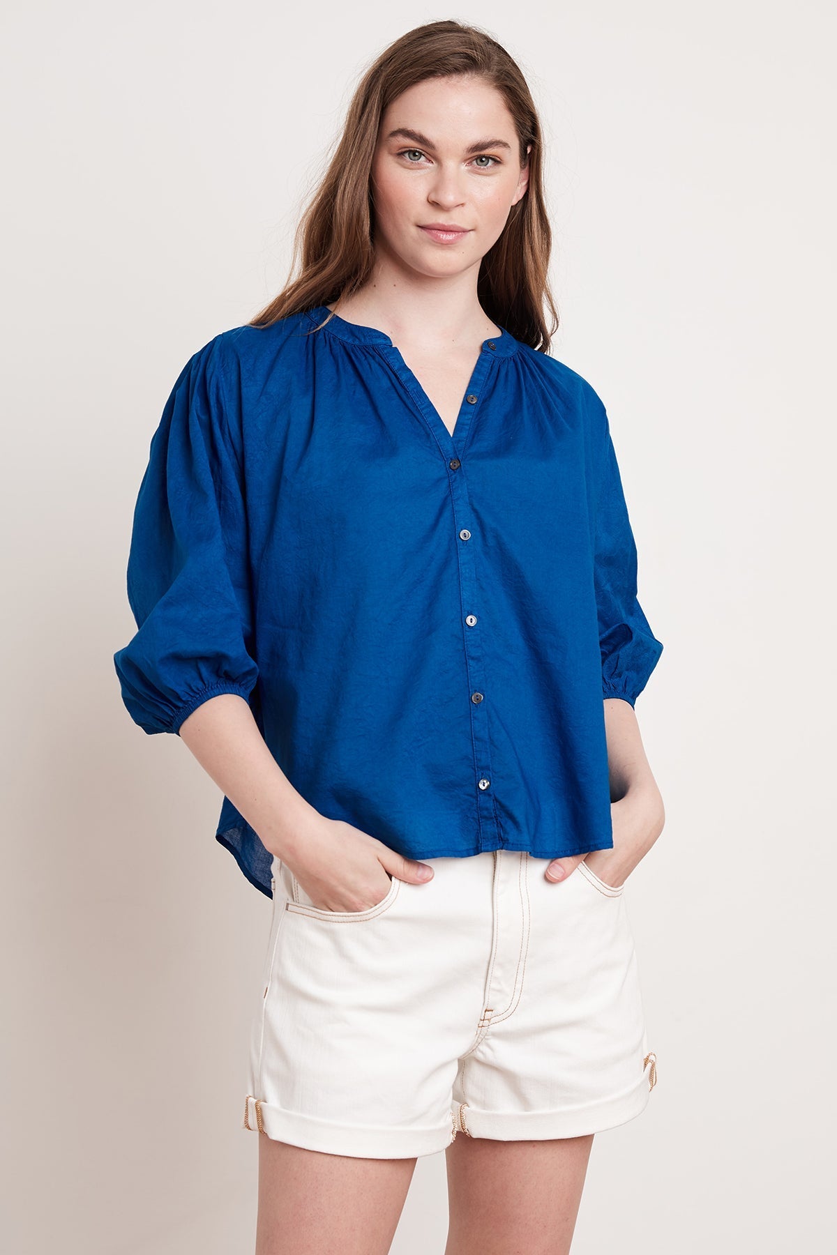 EMBERLY BUTTON-UP BLOUSE - Velvet Staging 2.0-26916131668164