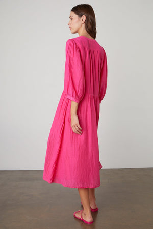 EMERSON BUTTON-UP MIDI DRESS - Velvet Staging 2.0