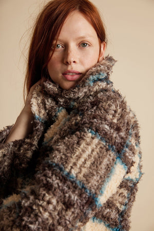 ERICA PLAID FAUX SHERPA JACKET - Velvet Staging 2.0