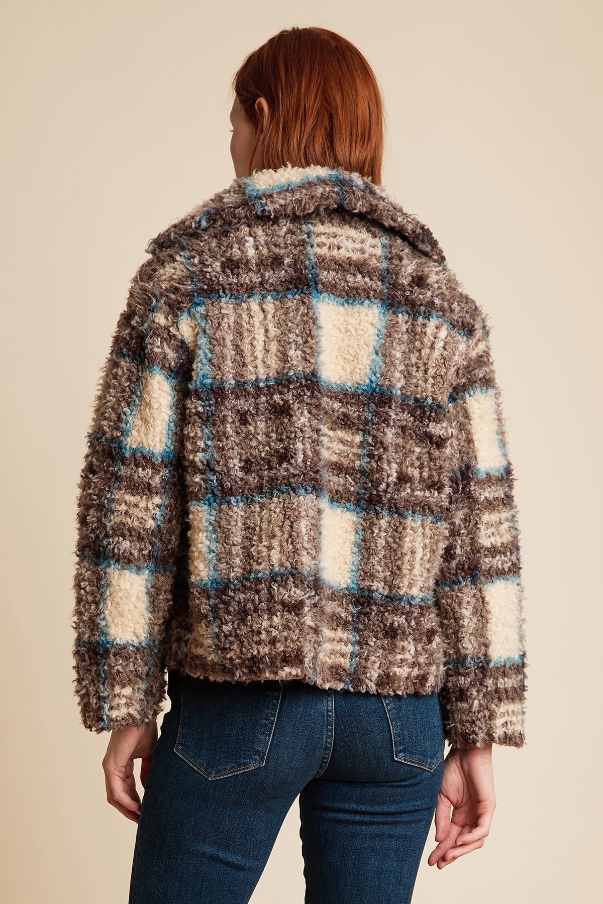 ERICA PLAID FAUX SHERPA JACKET - Velvet Staging 2.0-26916131930308