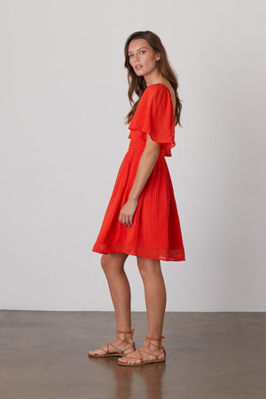 ESME SMOCKED COTTON GAUZE DRESS - Velvet Staging 2.0