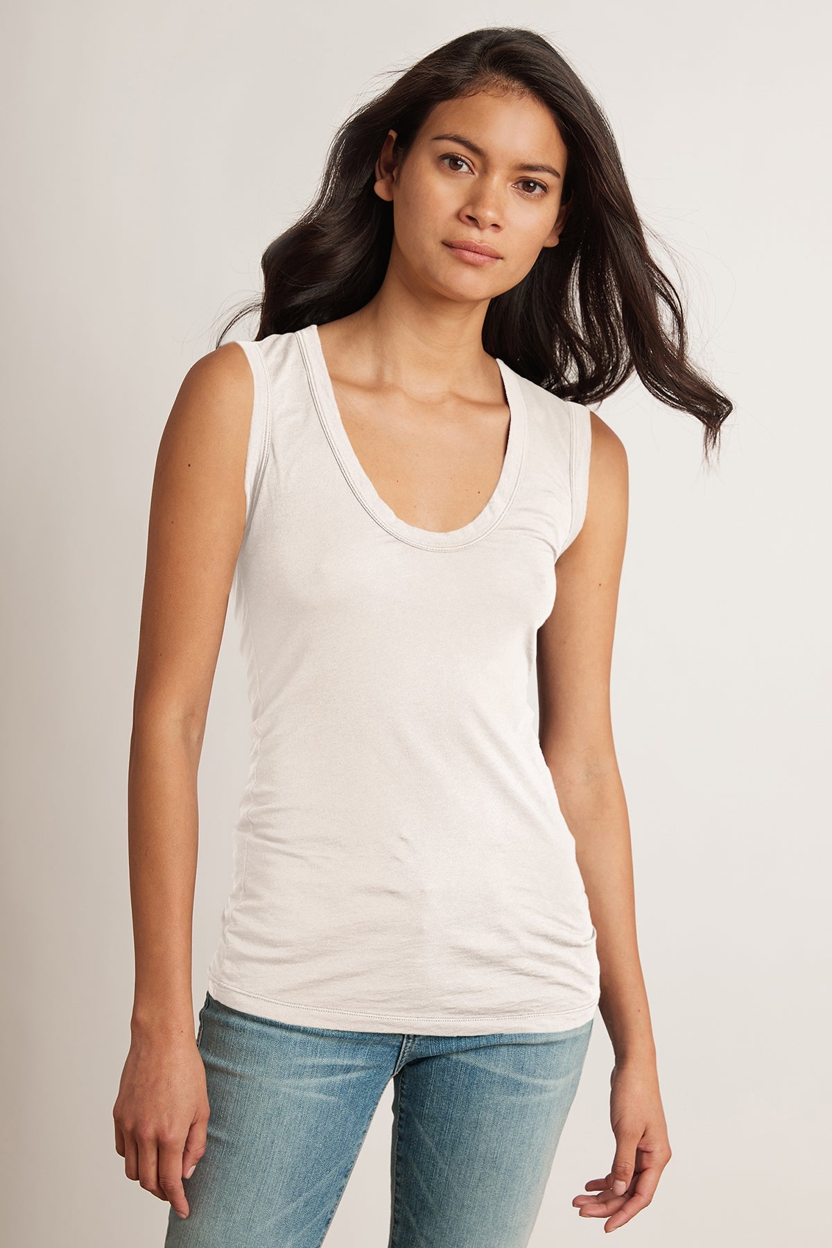 ESTINA GAUZY WHISPER FITTED TANK TOP - Velvet Staging 2.0