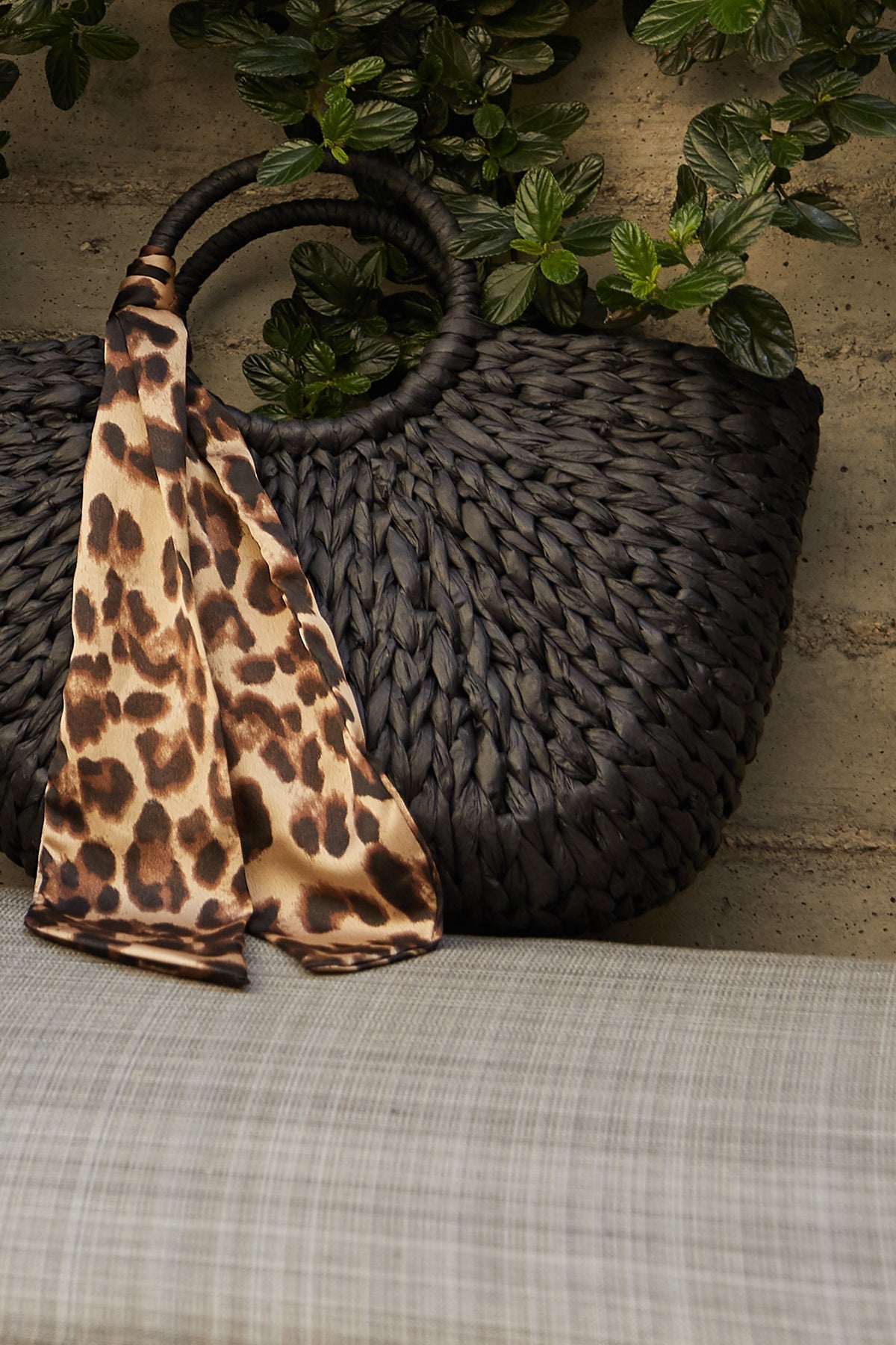 EVE ROUND HANDLE LEOPARD SCARF TOTE - Velvet Staging 2.0